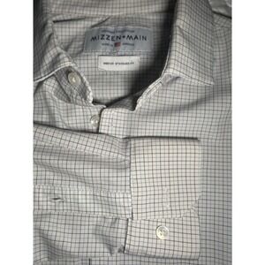 Mizzen and Main Leeward Shirt Men M Brown Check Lightweight Performance Stretch